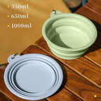 Dog Feeders Folding Silicone Bowl Outdoor Travel Foldable Portable