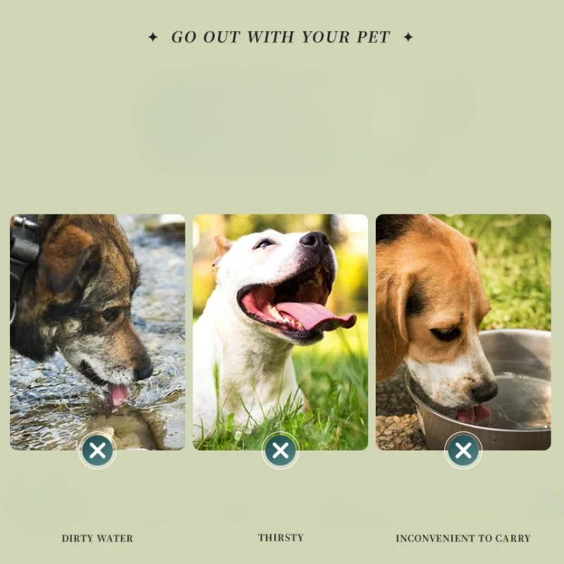 Dog Feeders Folding Silicone Bowl Outdoor Travel Foldable Portable