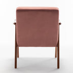 Mid-Century Modern Chair, Living Room Chair with Solid Wood Frame, Accent Chair Extra-Thick Backrest,