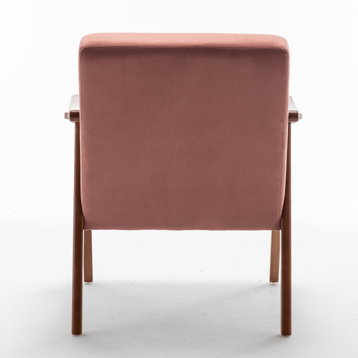 Mid-Century Modern Chair, Living Room Chair with Solid Wood Frame, Accent Chair Extra-Thick Backrest,