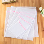 7Pcs Laundry Bags Pink Zipper Fine Mesh Clothes Protection Laundry Bag