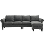 Convertible Sectional Sofa with Storage,L-shaped sofa Modern Linen Fabric