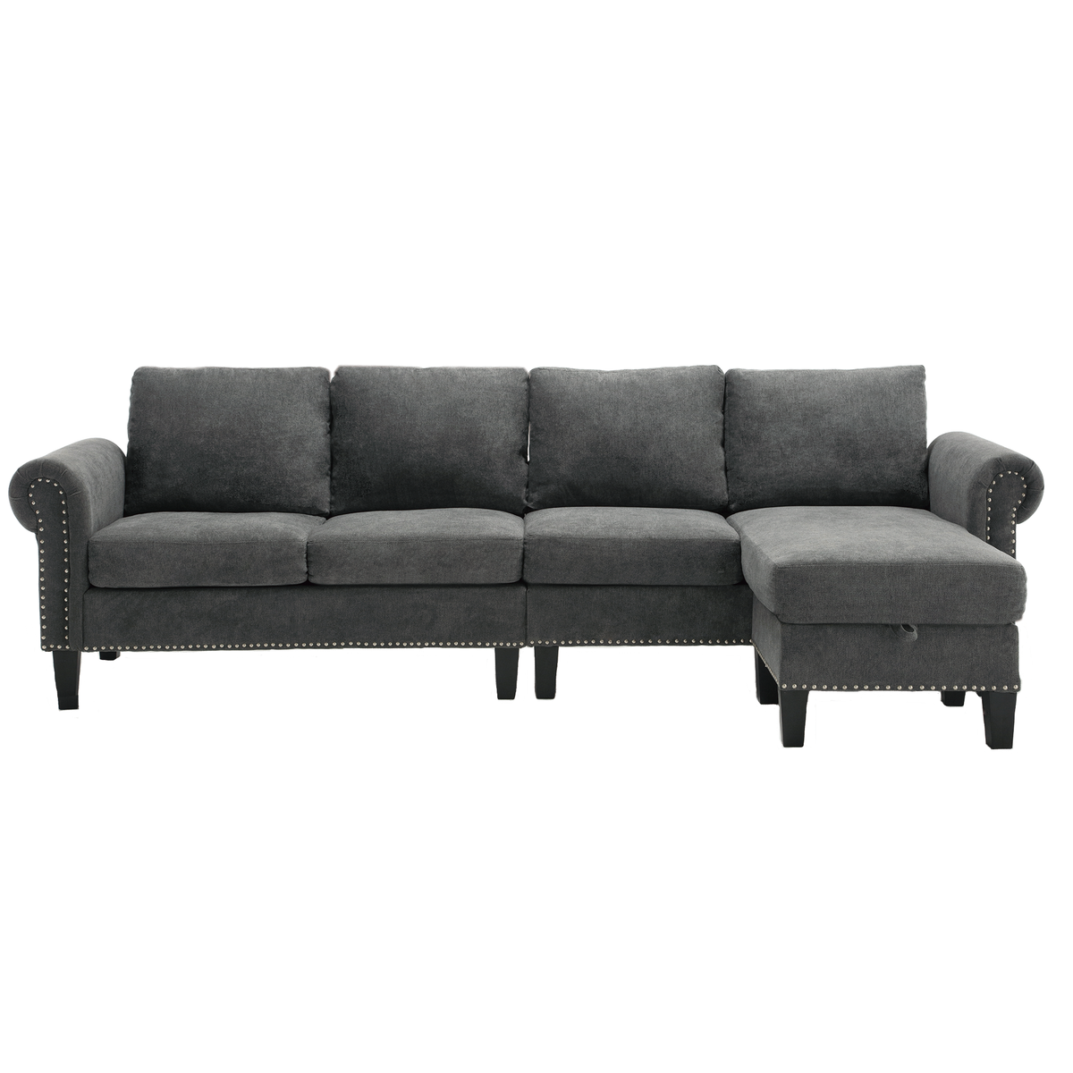 Convertible Sectional Sofa with Storage,L-shaped sofa Modern Linen Fabric