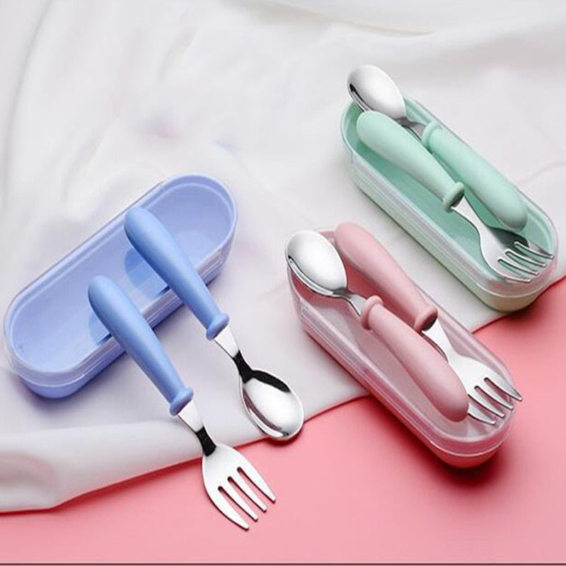 Baby Gadgets Tableware Set Children Utensil Stainless Steel