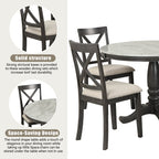 Orisfur 5 Pieces Dining Table and Chairs Set for 4