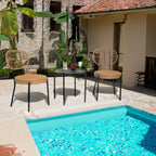 3 Pieces Of Luxury Outdoor Wicker Furniture - Patio Bistro Style