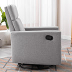 Modern Upholstered Rocker Nursery Chair Plush Seating Glider Swivel Recliner