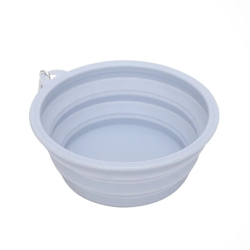 Dog Feeders Folding Silicone Bowl Outdoor Travel Foldable Portable