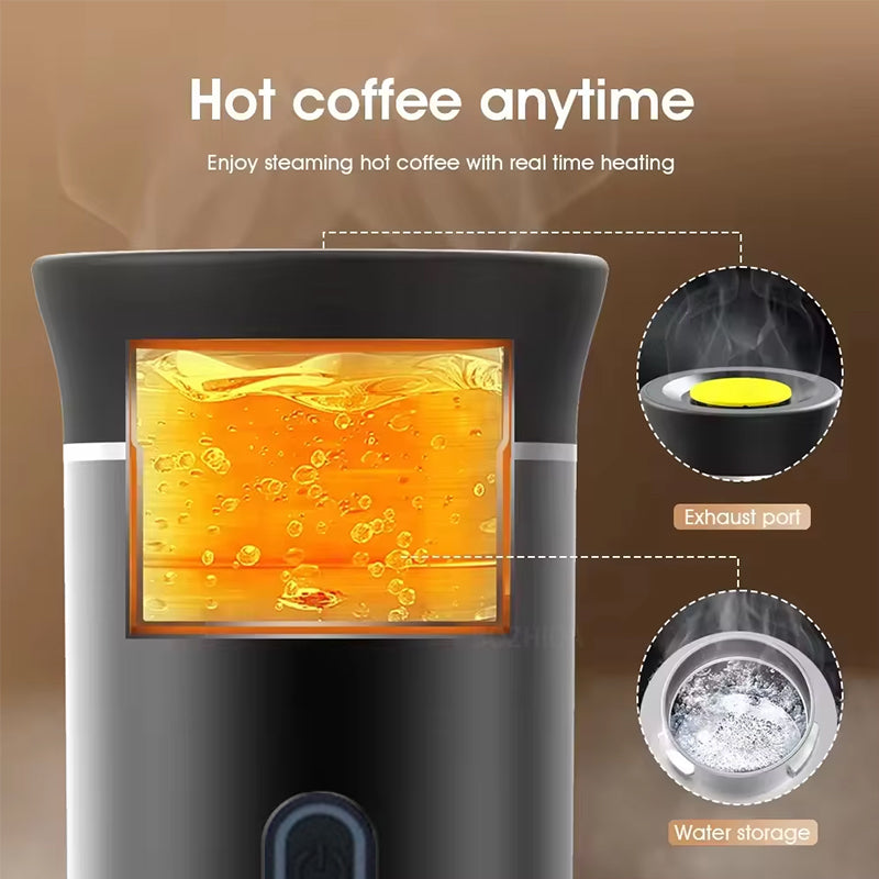 2025 Upgraded 3-in-1 Cordless Coffee Maker - 20Bar Portable for Car/Camping/Home