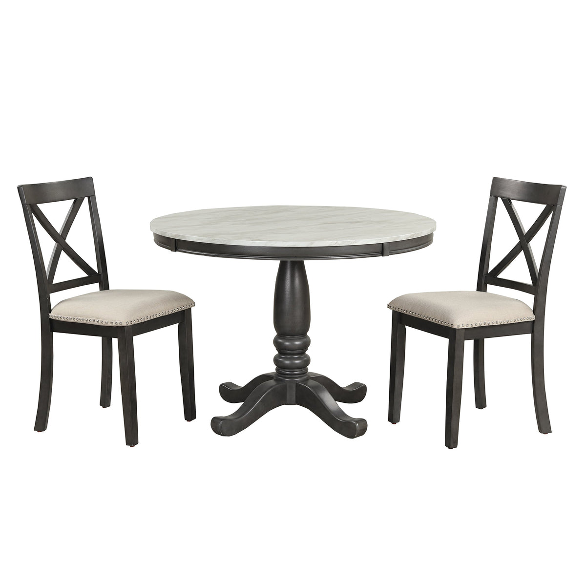 Orisfur 5 Pieces Dining Table and Chairs Set for 4