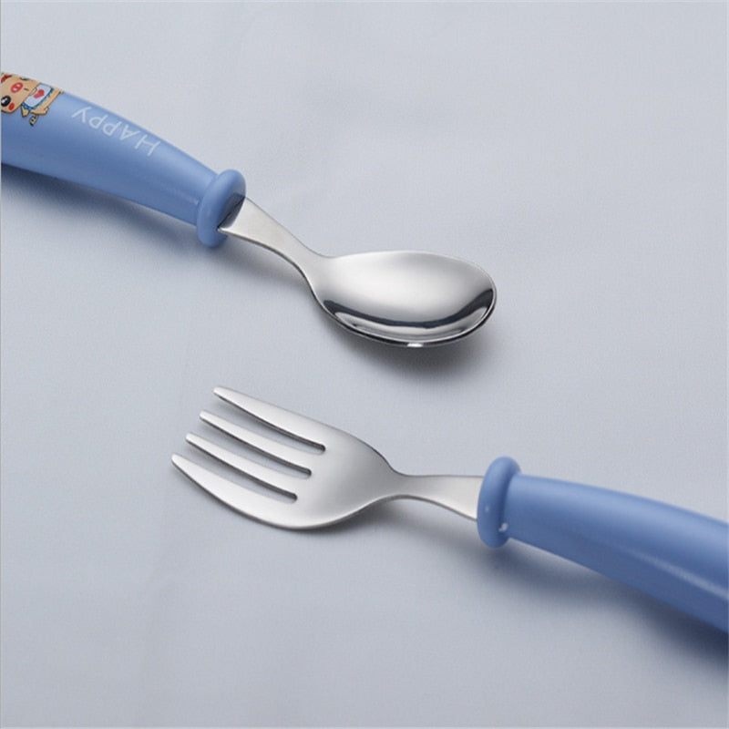 Baby Gadgets Tableware Set Children Utensil Stainless Steel