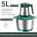 Electric Meat Grinders, 5L Food Processor, Stainless Steel Multifunctional Vegetable Slicer, Kitchen Chopper & Mixer