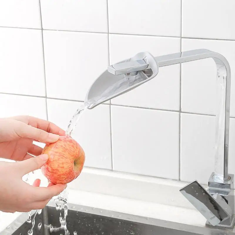 1Pcs Silicone Faucet Extender Solid Color Sink Handle Extension