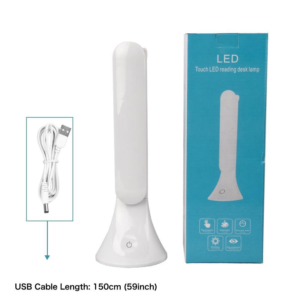 STEVVEX LED Touch Table Lamp Foldable USB Powered Dimming Desk Lamp