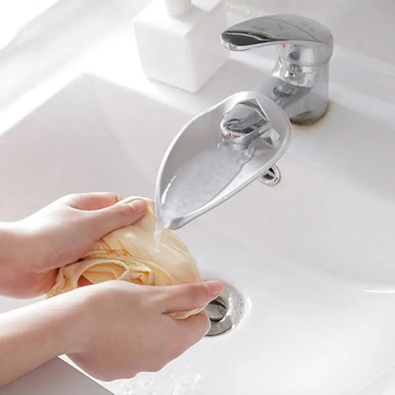 1Pcs Silicone Faucet Extender Solid Color Sink Handle Extension