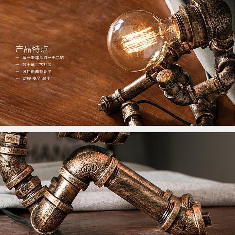 Retro Vintage Style Pipe Desk Lamp Kettle Style
