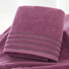 New Stripe Cotton Towel Bath Towel of Three Sets Solid Color