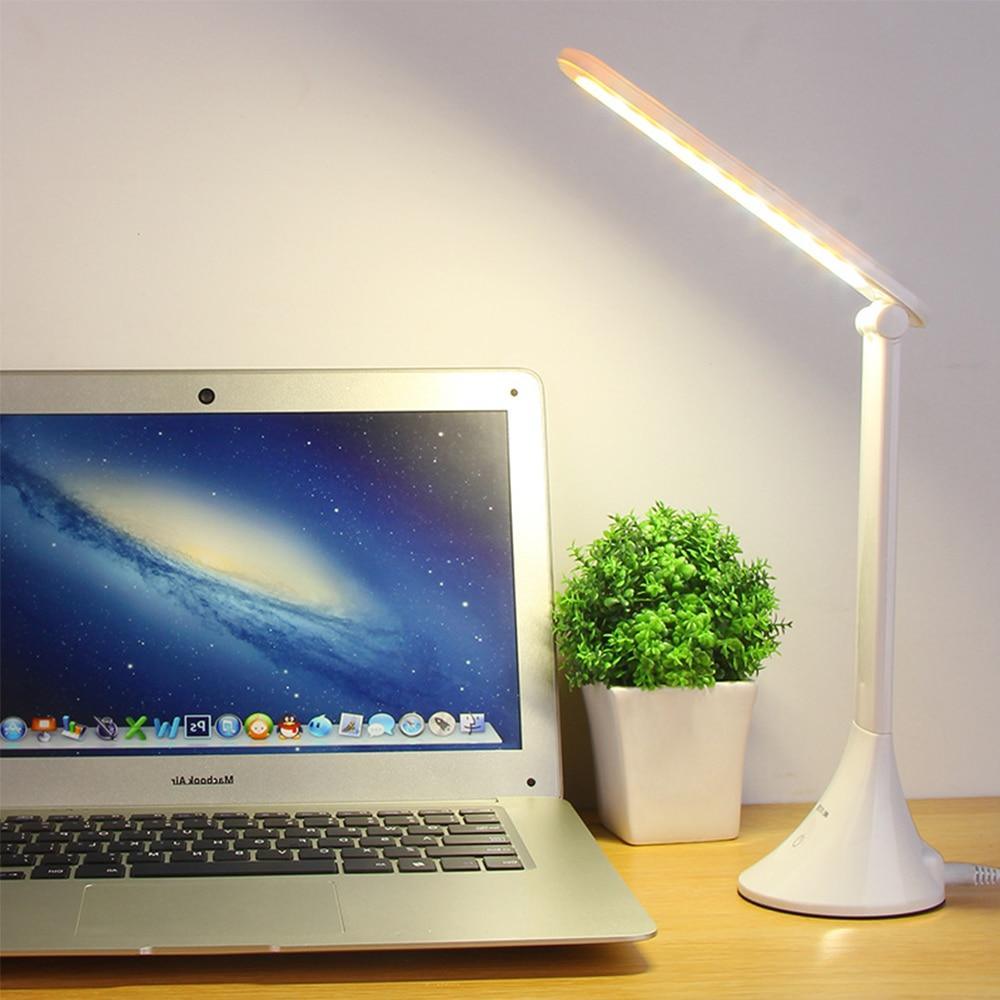 STEVVEX LED Touch Table Lamp Foldable USB Powered Dimming Desk Lamp