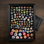 Display Case Wall Frame Cabinet for Military Medals, Pins, Patches