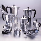 New 50ml-600ml Moka Pot Aluminum Household Electric Burner Stove Top Espresso Percolator