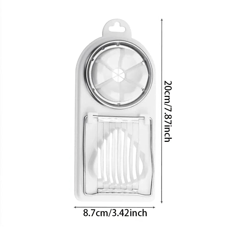 Multifunctional PP Base egg cutter 2-in-1 stainless steel