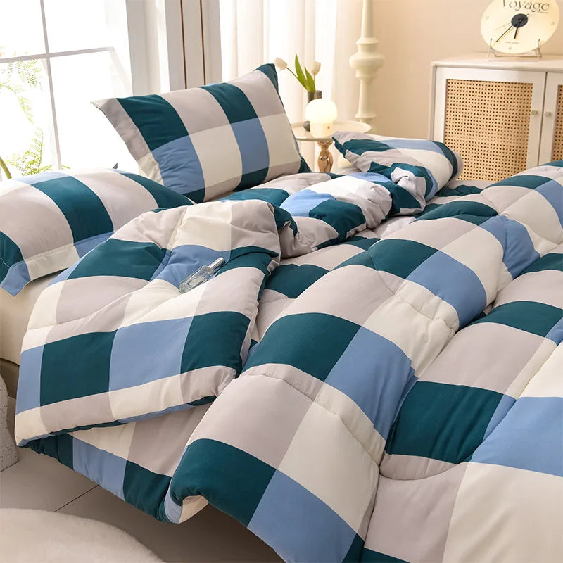 Winter Bedding Thick Quilt Blanket Thickened Warm Flannel Fleece Comforter