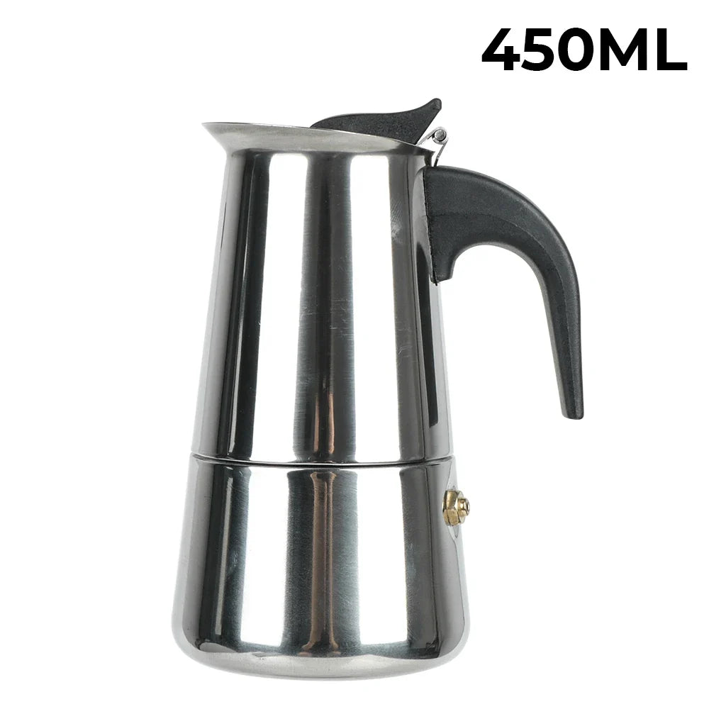 New 50ml-600ml Moka Pot Aluminum Household Electric Burner Stove Top Espresso Percolator