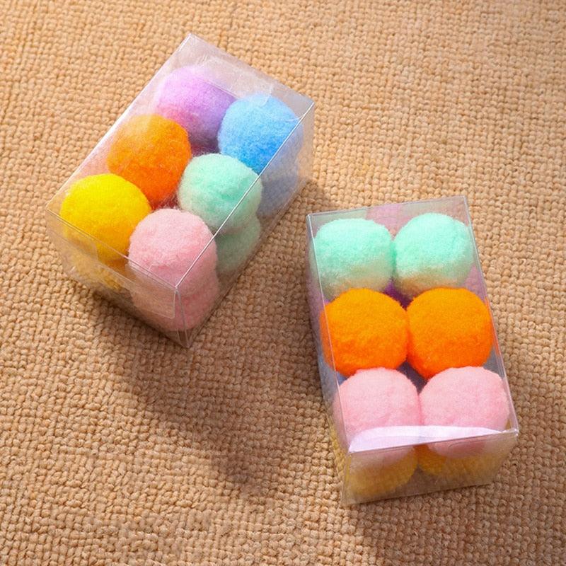 12Pcs/lot Funny Cat Toys Stretch Plush Ball Toys for Cats