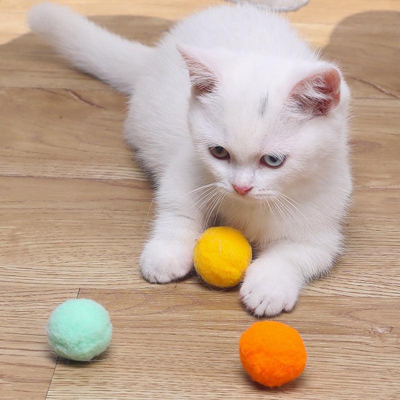 12Pcs/lot Funny Cat Toys Stretch Plush Ball Toys for Cats