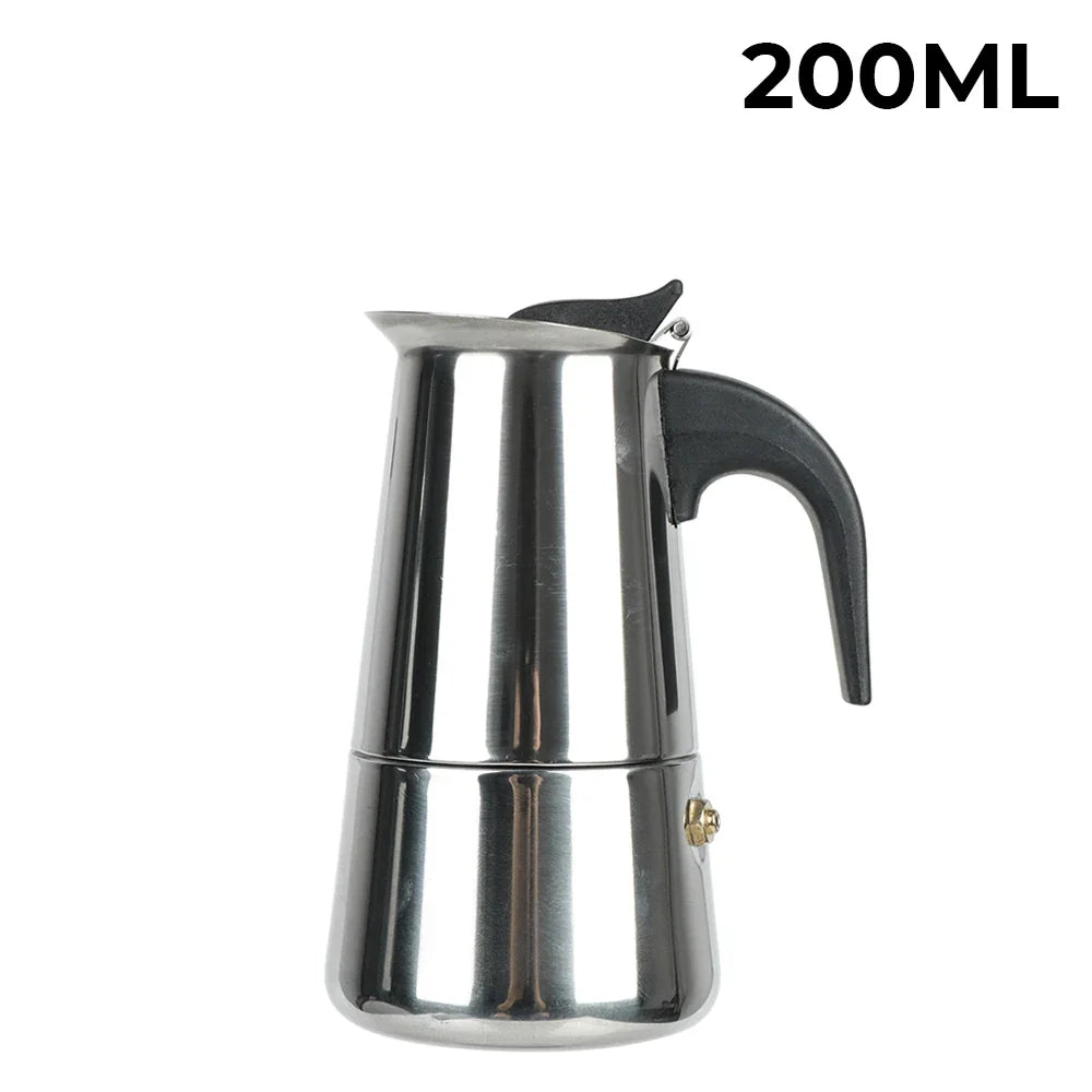 New 50ml-600ml Moka Pot Aluminum Household Electric Burner Stove Top Espresso Percolator