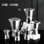 New 50ml-600ml Moka Pot Aluminum Household Electric Burner Stove Top Espresso Percolator