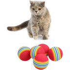 Cat Toy Interactive Ball Toys For Cats Funny Cat Rainbow Balls
