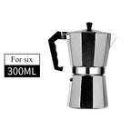 New 50ml-600ml Moka Pot Aluminum Household Electric Burner Stove Top Espresso Percolator