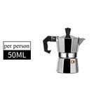 New 50ml-600ml Moka Pot Aluminum Household Electric Burner Stove Top Espresso Percolator