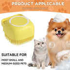 Pet Bathing Brush with Shampoo Dispenser