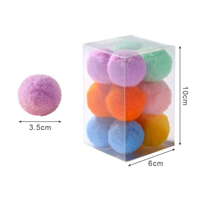 12Pcs/lot Funny Cat Toys Stretch Plush Ball Toys for Cats