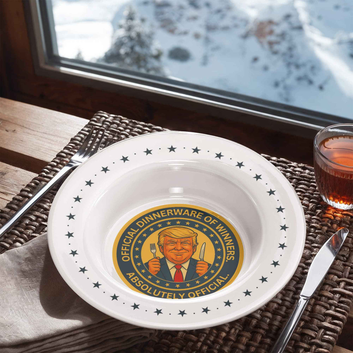 Political Parody “Official Dinnerware of Winners” Collectible Bowl
