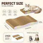 Cat Scratching Board 2-Pack, Reversible Cat Scratcher Pad