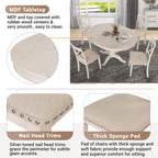 Modern Dining Table Set For 4, Round Table And 4 Kitchen Room Chairs