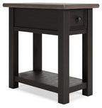 Tyler Creek - Chair Side End Table - Black / Gray