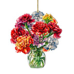 Flowers in the Vase Wooden Ornaments by G. Debrekht - Love Family Decor - 8688317
