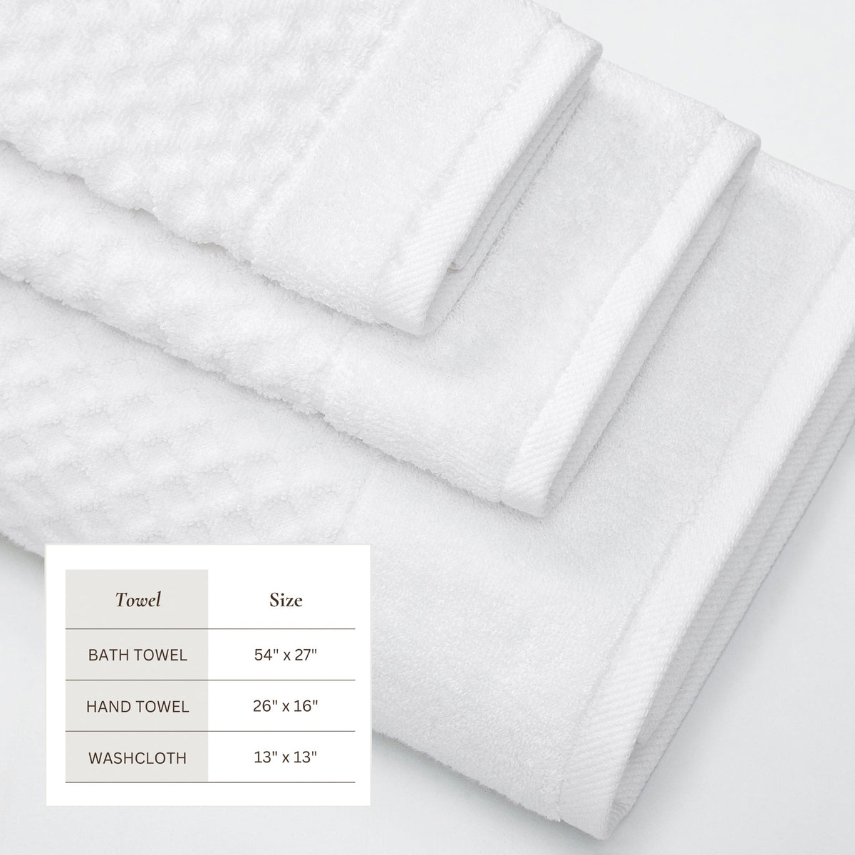 Cotton Diamond Waffle Weave Bath Towel Set - Grayson Collection