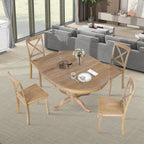 Modern Dining Table Set For 4, Round Table And 4 Kitchen Room Chairs