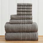 100% Cotton Checkered Jacquard Bath Towel Set - Giuliana Collection