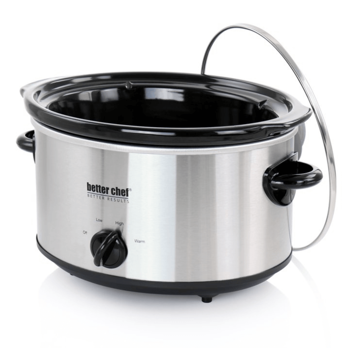 Better Chef 4-Quart Oval Slow Cooker in Brushed Stainless Steel