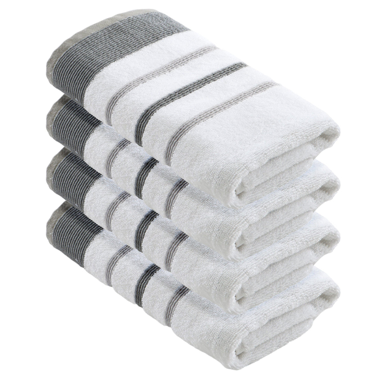 Decorative Cotton Stripe Bath Towel Set - Noelle Collection