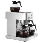 Commercial Drip Coffee Maker, 12 Cups Coffee-Maker Machine with 4 Glass Carafes and 4 Decanter plates