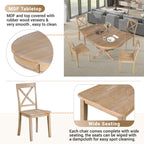 Modern Dining Table Set For 4, Round Table And 4 Kitchen Room Chairs
