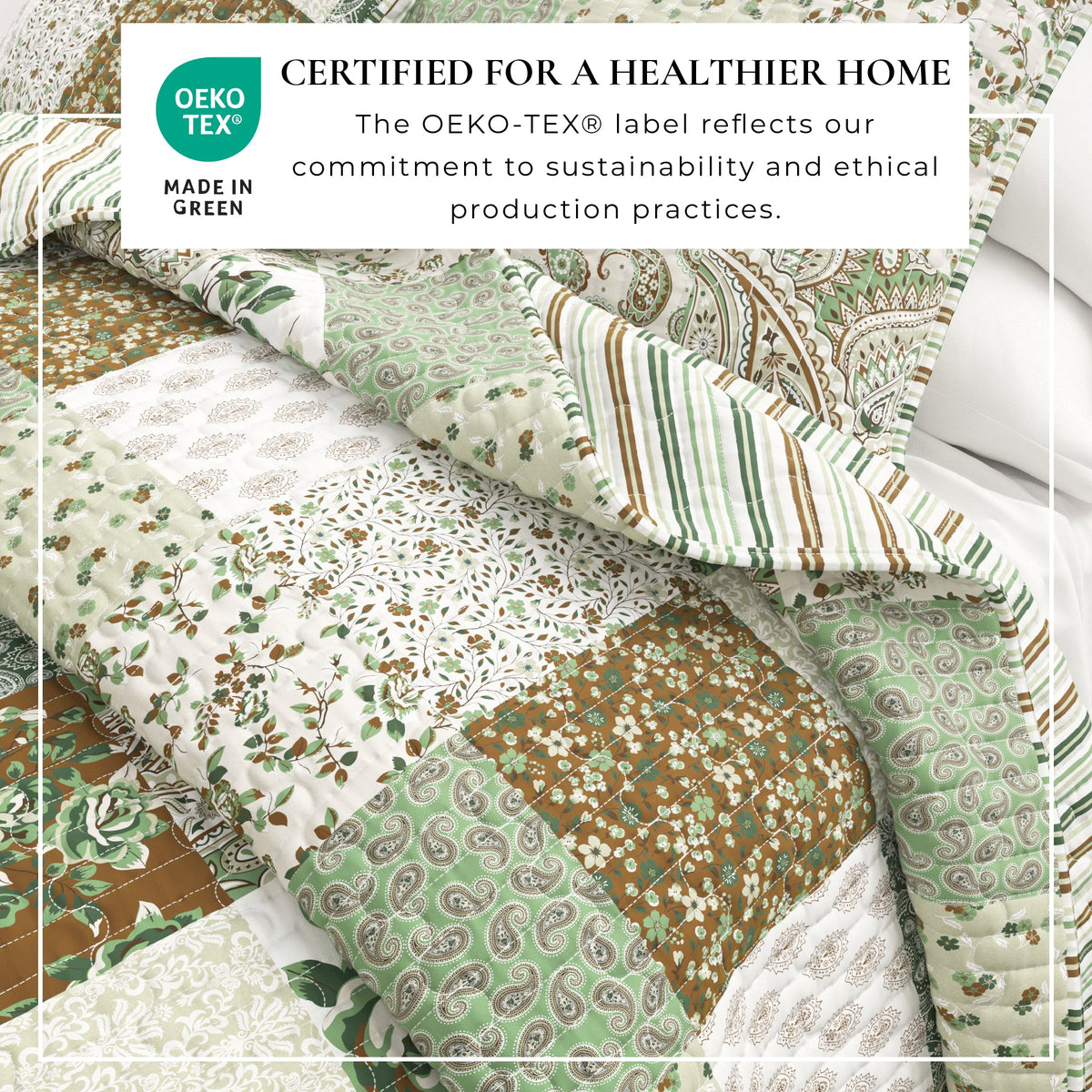 Floral Patchwork Quilt Set - Damia Collection