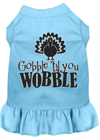 Thanksgiving Pet Dress "Gobble Til You Wobble"